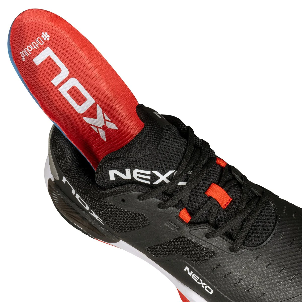Zapatillas de Pickleball LUX NEXO Negro/Rojo Lava - Image 9