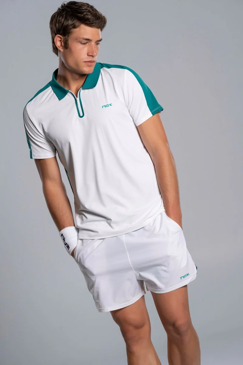Polo Hombre PRO White/Ivy Green - Image 4