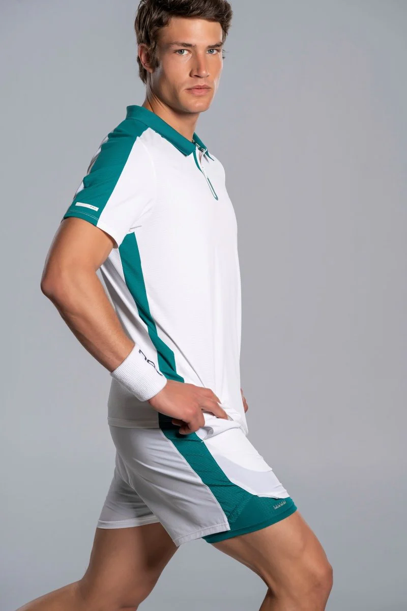 Polo Hombre PRO White/Ivy Green - Image 5