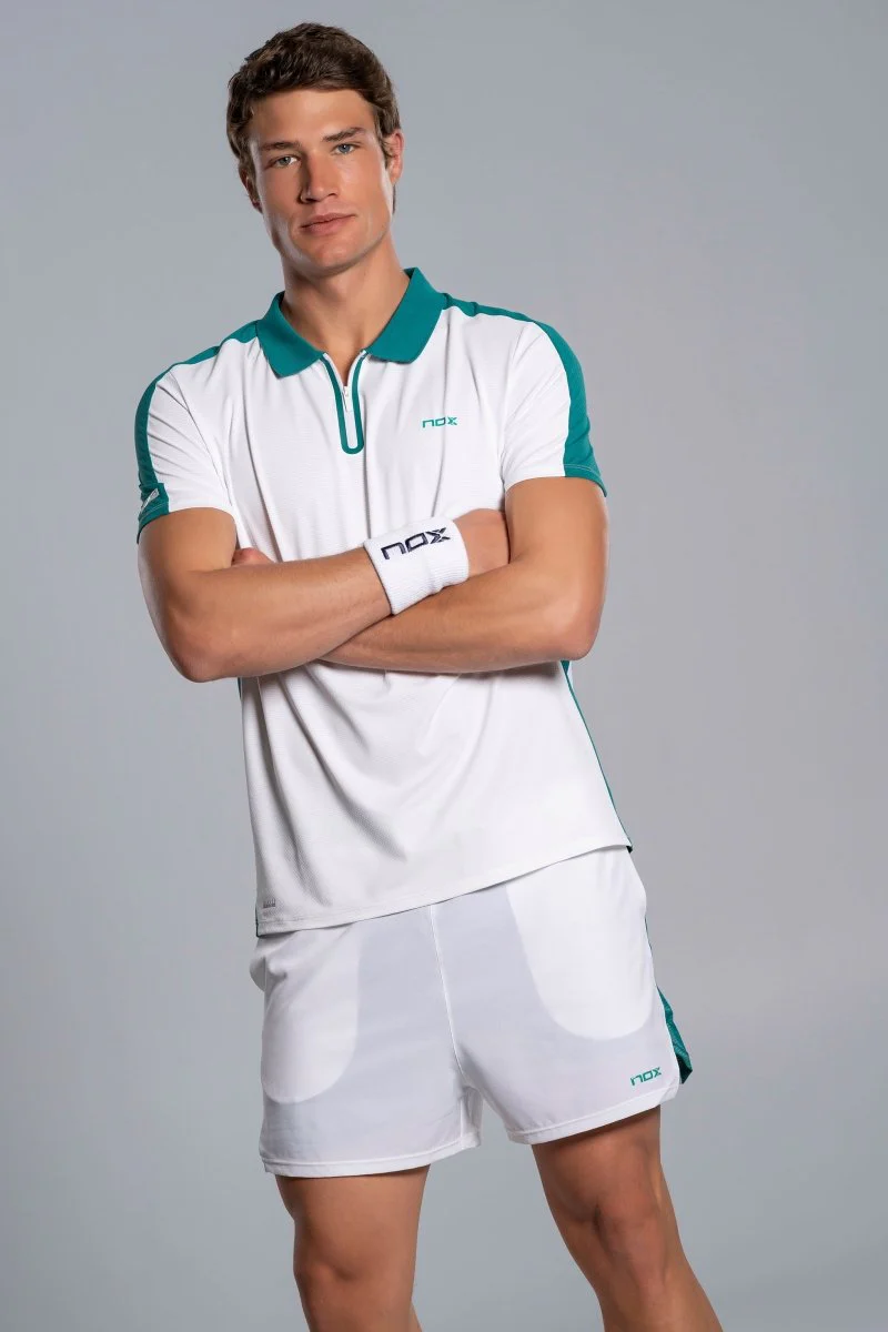 Polo Hombre PRO White/Ivy Green - Image 6